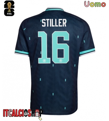 Germania Angelo Stiller #16 Seconda Maglia Mondiali 2026 Manica Corta Germania Angelo Stiller #16 Seconda Maglia Mondiali 2026 Manica Corta